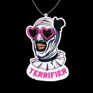 Art the Clown Terrifier Heart Glasses Custom Car Air Freshener | New Car Scent